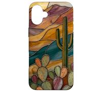 Carcasa para iPhone 16 Plus Vitral Cactus Artful Trendy