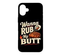 Carcasa para iPhone 16 Plus Wanna Rub My Butt Funny BBQ Cerdo Shoulder Spice Rub