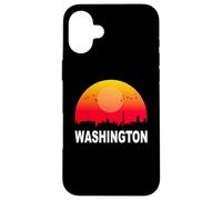 Carcasa para iPhone 16 Plus Washington DC Vintage Sunset Retro City State USA
