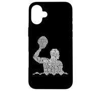 Carcasa para iPhone 16 Plus Waterpolo Player Word Cloud Water Polo Jugadores Entrenador