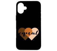 Carcasa para iPhone 16 Plus We Are All Equal One People One Heart, Equality Unity Hearts
