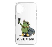 Carcasa para iPhone 16 Plus We Sing At Dawn Frog Funny Frog Meme Cantante Vocalista