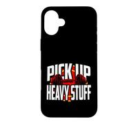 Carcasa para iPhone 16 Plus Weightlifting Motivation Pick Up Heavy Stuff Gym Graphic