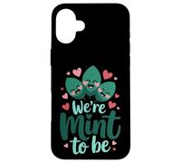 Carcasa para iPhone 16 Plus We're Mint To Be Cute Love Pun Pareja Día de San Valentín