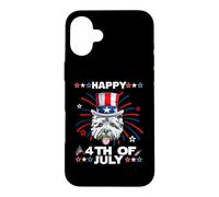 Carcasa para iPhone 16 Plus West Highland White Terrier Dog Patriotic 4th of July Dogs