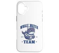 Carcasa para iPhone 16 Plus Whale Watch Team Watching Crew Sports Mascot Sailor