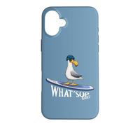 Carcasa para iPhone 16 Plus What Sup Beaches Gaviota de Stand Up Paddle Casual