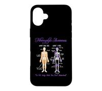 Carcasa para iPhone 16 Plus What You See What I Feel Skeleton Fibromyalgia Awareness