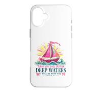Carcasa para iPhone 16 Plus When You Pass Through Deep Waters Isaías 43:2 Versículo de la Biblia