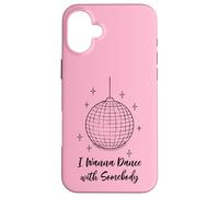Carcasa para iPhone 16 Plus Whitney Houston Quiero Bailar con Alguien Disco Ball