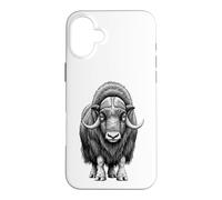 Carcasa para iPhone 16 Plus Wild Musk Buey Amante Ártico Vida Silvestre Naturaleza Arte