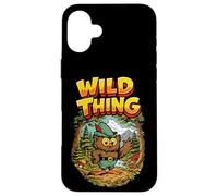 Carcasa para iPhone 16 Plus Wild Thing! Retro Woodsy Owl Give a Hoot Vintage Earth Day