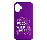 Carcasa para iPhone 16 Plus Wild Wild Wife Bachelorette Cowgirl Bride Nashty Cowboy Hat