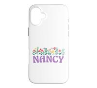 Carcasa para iPhone 16 Plus Wildflower Floral Nancy Nombre Día de la Madre Mujeres