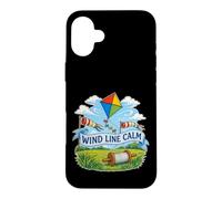 Carcasa para iPhone 16 Plus Wind Line Calm Cometa Carrete Viento