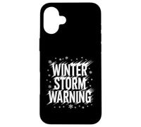 Carcasa para iPhone 16 Plus Winter Storm Warning Alerta de meteorólogo meteorológico -