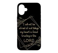 Carcasa para iPhone 16 Plus Women’s Christian Bible Verse: I Will Not Be Afraid of Evil