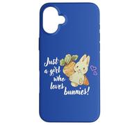 Carcasa para iPhone 16 Plus Womens Kids Chibi Just A Girl Who Loves Bunnies Bunny Lover