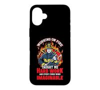 Carcasa para iPhone 16 Plus Working On Fire Fireman Firefighter Funny Firefighters Lover