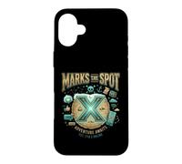 Carcasa para iPhone 16 Plus X Marks The Spot Adventure Espera Tesoro Digital náutico