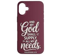 Carcasa para iPhone 16 Plus Y mi Dios suplirá Todas mis Necesidades Filipenses 4:19