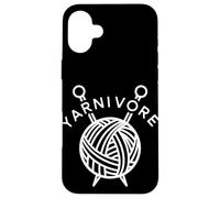 Carcasa para iPhone 16 Plus Yarnivore, Regalo Divertido para tejedores y Amantes del Hilo