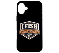 Carcasa para iPhone 16 Plus Yo pesco, eso es lo Que Hago, Pesca Vintage, Pescador, Fisher Retro