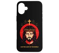 Carcasa para iPhone 16 Plus Yo Soy La Luz del Mundo Juan 8:12 Jesús Versículo Bíblico Arte
