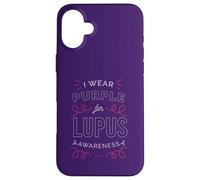 Carcasa para iPhone 16 Plus YO Uso Morado para Lupus Conciencia SLE Meme