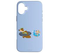 Carcasa para iPhone 16 Plus Yogi Bear Yogi and Boo Boo Going Swimming
