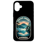 Carcasa para iPhone 16 Plus Yufuin Onsen Japón Hot Spring Lake Japanese Kanji Souvenir