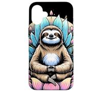 Carcasa para iPhone 16 Plus Zen Perezoso Meditando Entre Flores De Loto Mindfulness