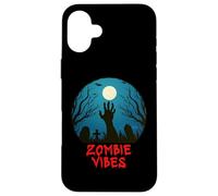 Carcasa para iPhone 16 Plus Zombie Vibes Moonlit Graveyard - Scary Niños Niños Adultos