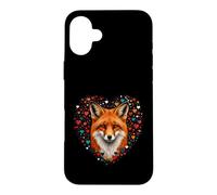 Carcasa para iPhone 16 Plus Zorro - Corazones Amante de los Animales Salvajes