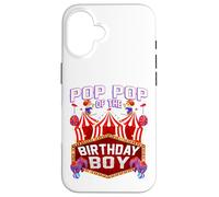 Carcasa para iPhone 16 Pop Pop del cumpleaños para niño Ringmaster Circus Carnival