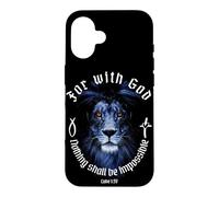 Carcasa para iPhone 16 Porque con Dios Nada será Imposible Lucas 1:37 Fe