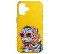 Carcasa para iPhone 16 Portada de Revista Scottish Fold Fashion Cats Lover