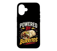 Carcasa para iPhone 16 Powered by Burritos Funny Burrito Saying Humor Joke Gag