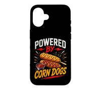 Carcasa para iPhone 16 Powered by Funny Corn Dogs Saying Humor Joke Gag