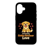Carcasa para iPhone 16 Powered by Golden Retriever Love Dog Lover