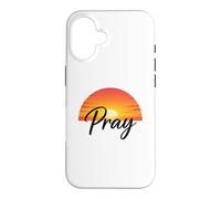 Carcasa para iPhone 16 Pray Sunset Inspirational Religious Christian Faith