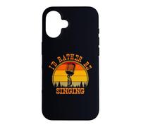 Carcasa para iPhone 16 Prefiero Estar Cantando música vocalista Humor