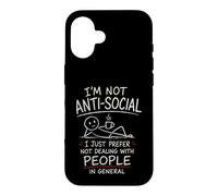 Carcasa para iPhone 16 Prefiero no Tratar con Gente Divertido Anti-Social