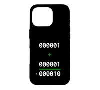 Carcasa para iPhone 16 Pro 1+1=10 Binario Matemáticas Broma Programador Humor