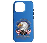 Carcasa para iPhone 16 Pro 250 Aniversario USA Bald Eagle American Flag Patriot 1776