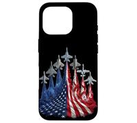 Carcasa para iPhone 16 Pro 4th of July Fighter Jet US Flag American Military Planes