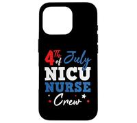 Carcasa para iPhone 16 Pro 4th of July NICU Nurse Crew America Indepedence Day