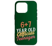 Carcasa para iPhone 16 Pro 6 7 Meme Diseño de cumpleaños número 13 Ahora Soy Oficialmente un Adolescente