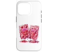 Carcasa para iPhone 16 Pro 67 Six Seven Valentine Hearts Poker Card Meme Couple Girls
