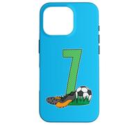 Carcasa para iPhone 16 Pro 7. Cumpleaños Fútbol Jugador De Fútbol 7 Años GOL Deportes